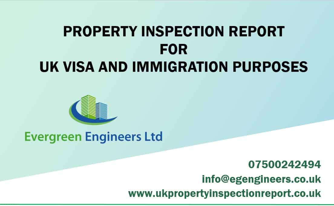 Housing inspection report for UK Visa
