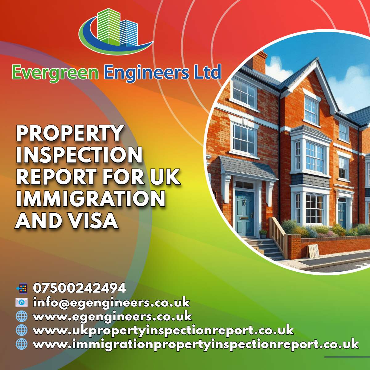 Property Inspection Report for Immigration all over the UK 