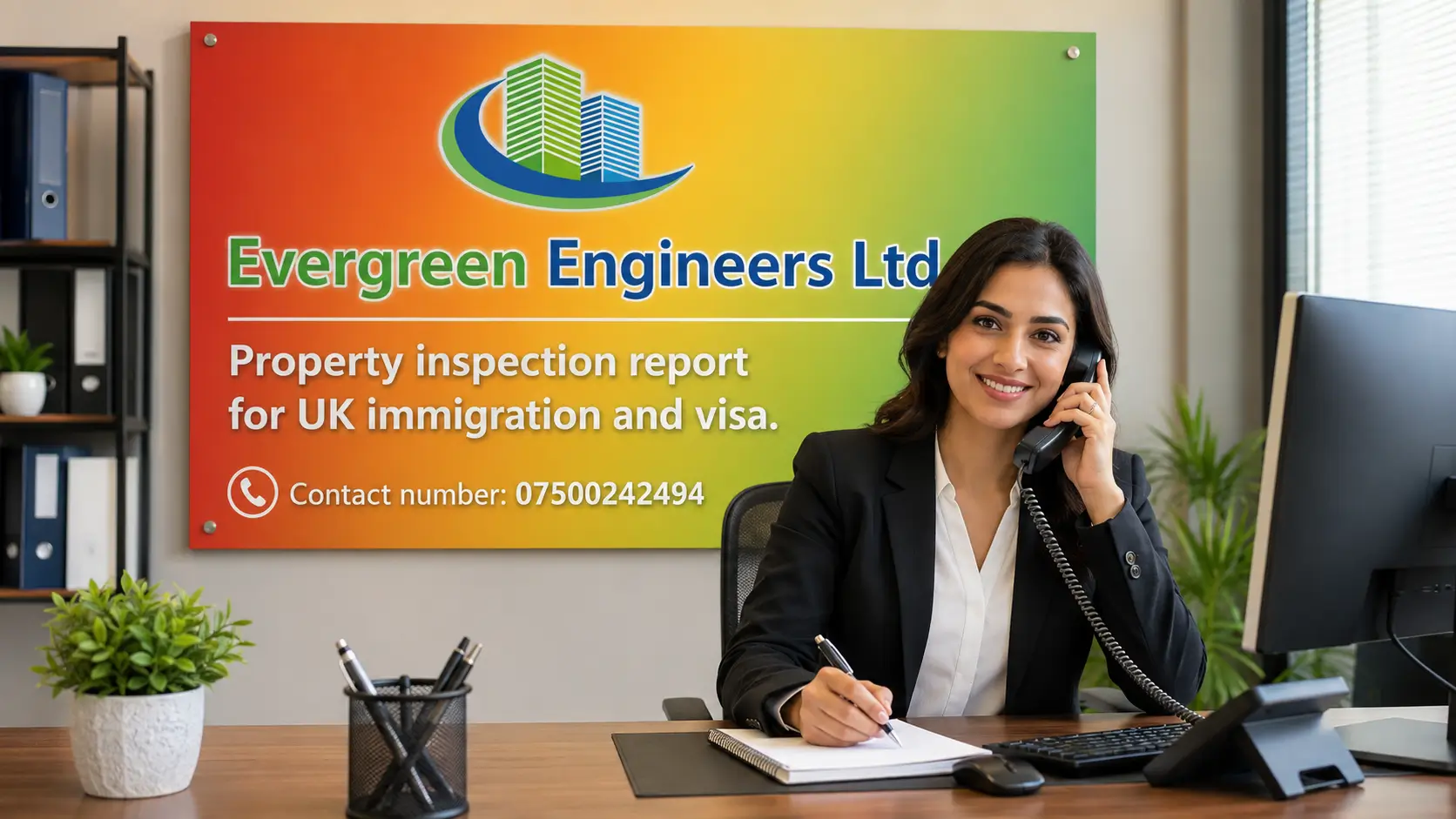 Property Inspection Report for UK Immigration and Visa prepared by qualified inspectors at Evergreen Engineers Ltd