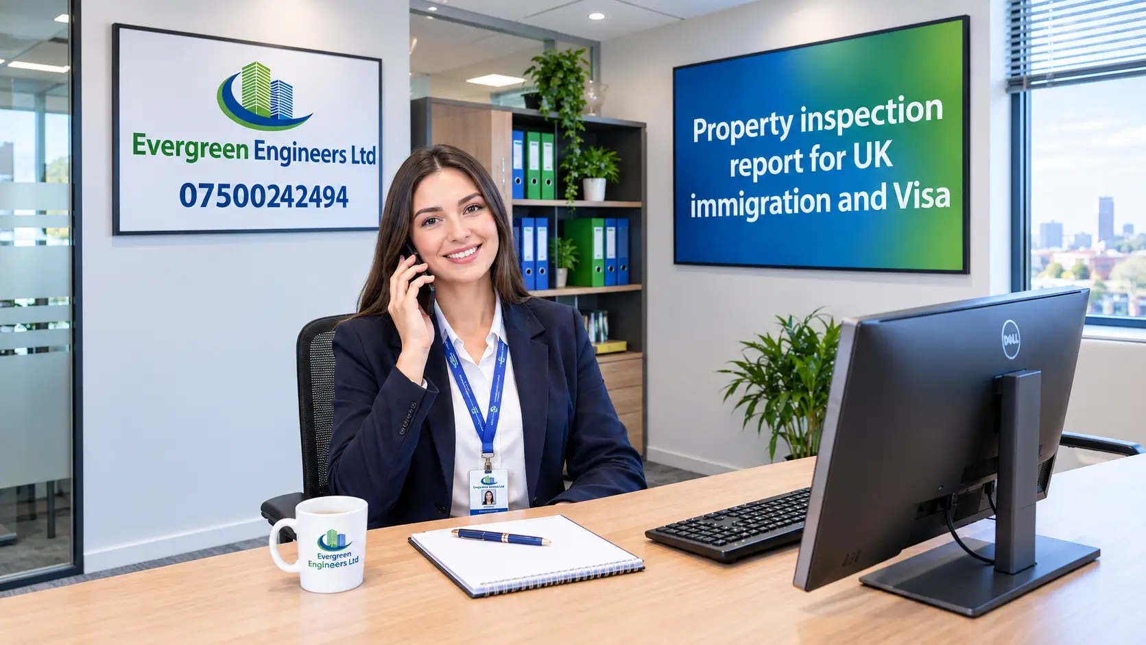 Home Office Property Inspection report for Immigration prepared by Evergreen Engineers Ltd